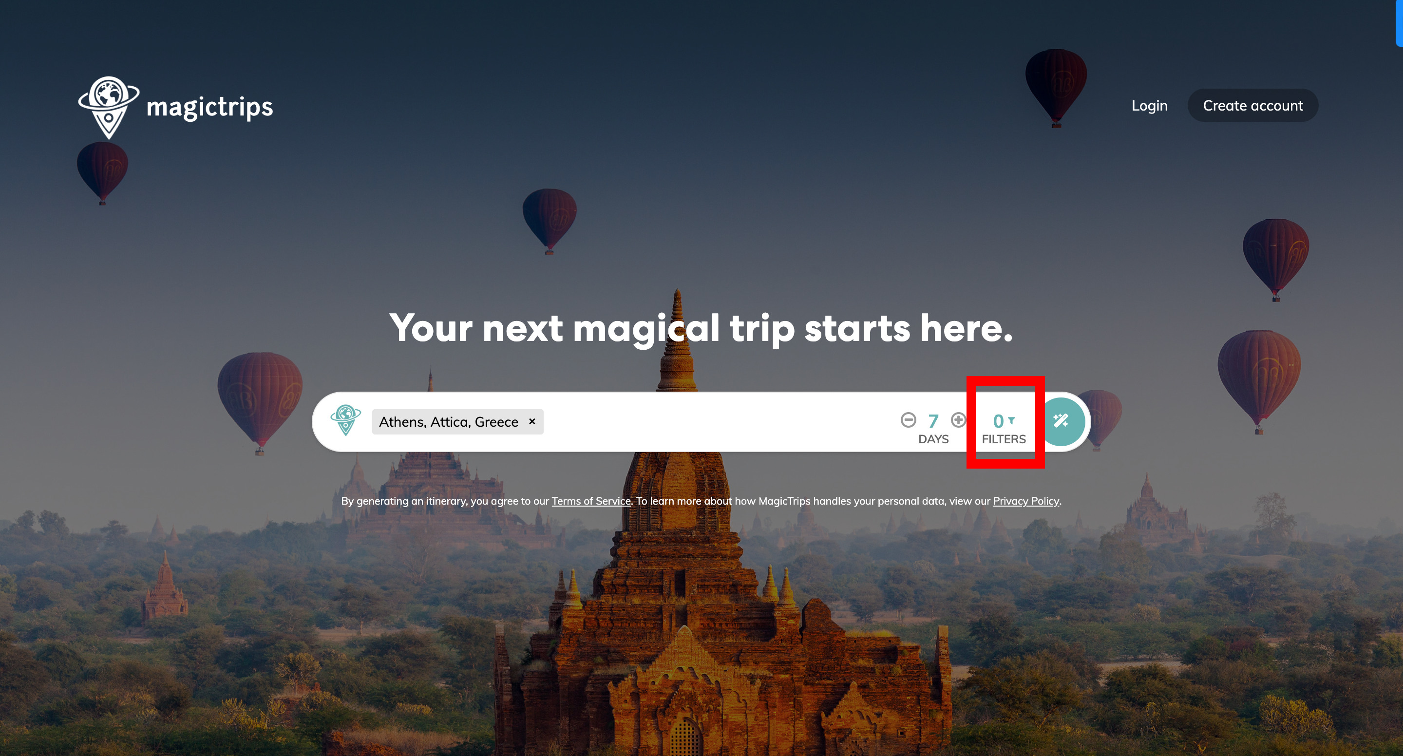MagicTrips.ai custom preferences section